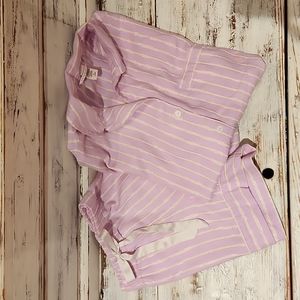 Victoria's Secret 2 piece Pajama Set Pink Striped Medium